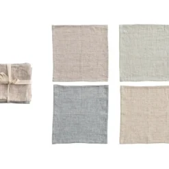 Online Woven Linen Cocktail Napkins, Set- 4 - cozylivehome.com | we sell a wide range of comfortable household items Shop All