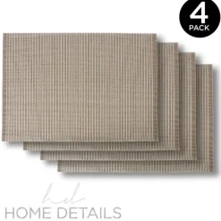 Cheap Woven Look PVC Placemat 12x18inch - Taupe - cozylivehome.com | we sell a wide range of comfortable household items Shop All