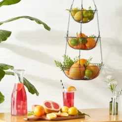 Flash Sale Woven Wire Hanging Basket, Bronze - cozylivehome.com | we sell a wide range of comfortable household items Shop All