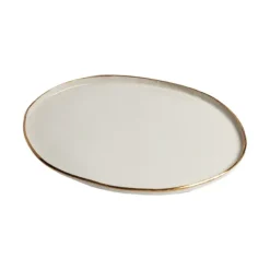 Best Sale WPP501 White Ceramic Oval Plate with Gold Border - cozylivehome.com | we sell a wide range of comfortable household items Giftware