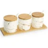 Outlet WPR2090 Marble White Canisters Set Of 3 - cozylivehome.com | we sell a wide range of comfortable household items Giftware