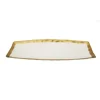 Outlet WPT540 White Porcelain Oblong Tray with Gold Rim - 15.5"L x 6"W - cozylivehome.com | we sell a wide range of comfortable household items Giftware