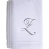 Discount Z - Cotton velour monogram towel - White - cozylivehome.com | we sell a wide range of comfortable household items Giftware