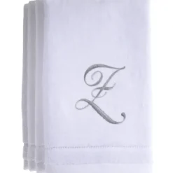 Discount Z - Cotton velour monogram towel - White - cozylivehome.com | we sell a wide range of comfortable household items Giftware
